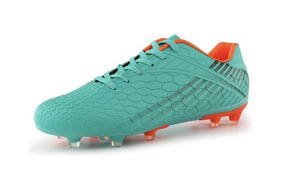 Hawkwell Soccer Cleats Mens Aqua Orange Lace Up Exoframe Size 9