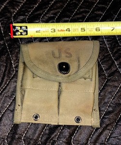US Army Military M1 Carbine Pocket Ammunition Magazine Belt Pouch 1950s