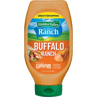 Hidden Valley Gluten Free Buffalo Ranch Dipping Sauce, Topping and Dressing, 20