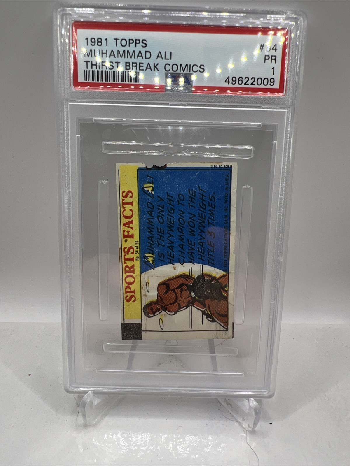 MUHAMMAD ALI 1981 TOPPS THIRST BREAK COMICS #54 PSA 1