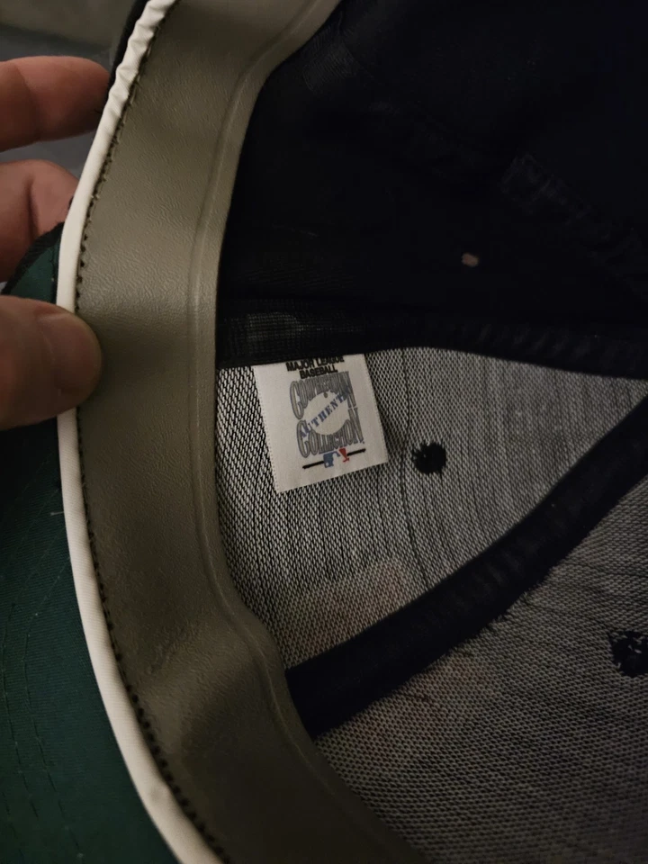 Vintage New York Mets Size 7 5/8 Fitted Roman Pro Wool Leather Band Cooperstown - Image 3 of 4