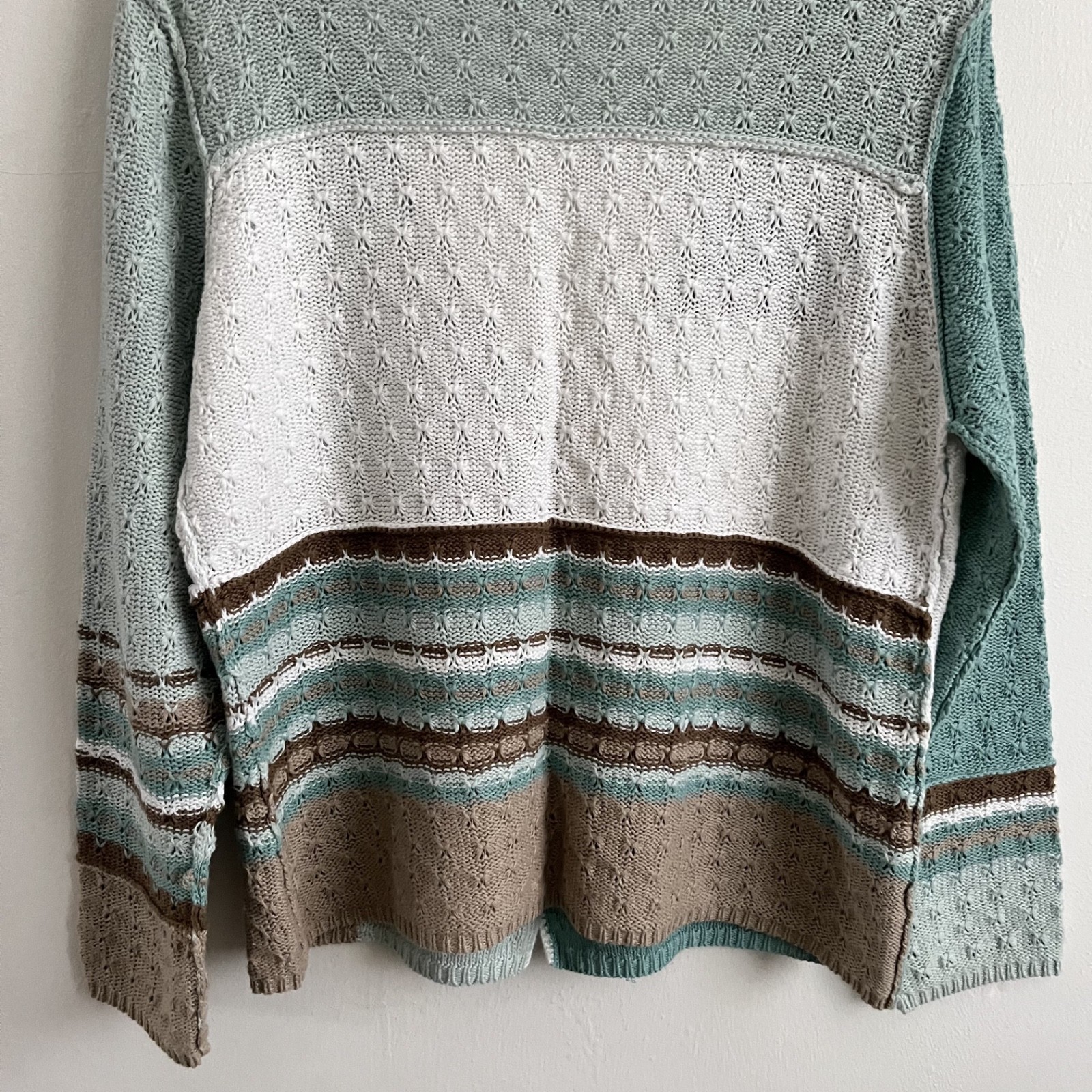 Orvis Patchwork Cardigan V-Neck Cotton Vintage Bu… - image 15