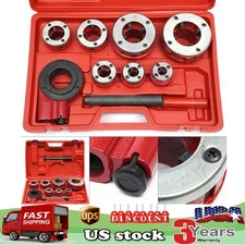 Ratchet Ratcheting Pipe Threader Kit 3/8" to 2" Dies and Portable Storage