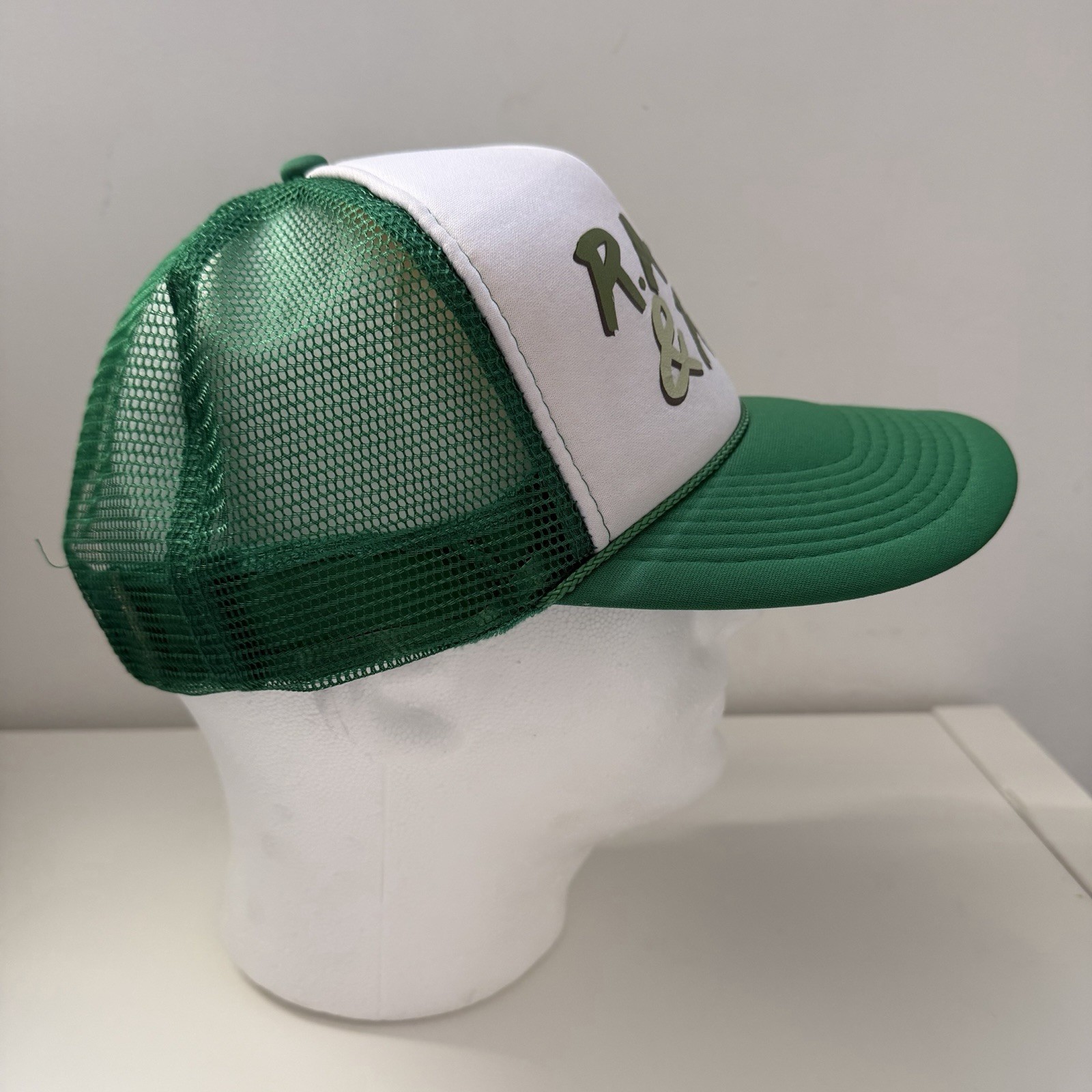 Novelty 420 Weed Hat RAC Roll Marijuana Joint SnapBack Green Trucker Foam Cap