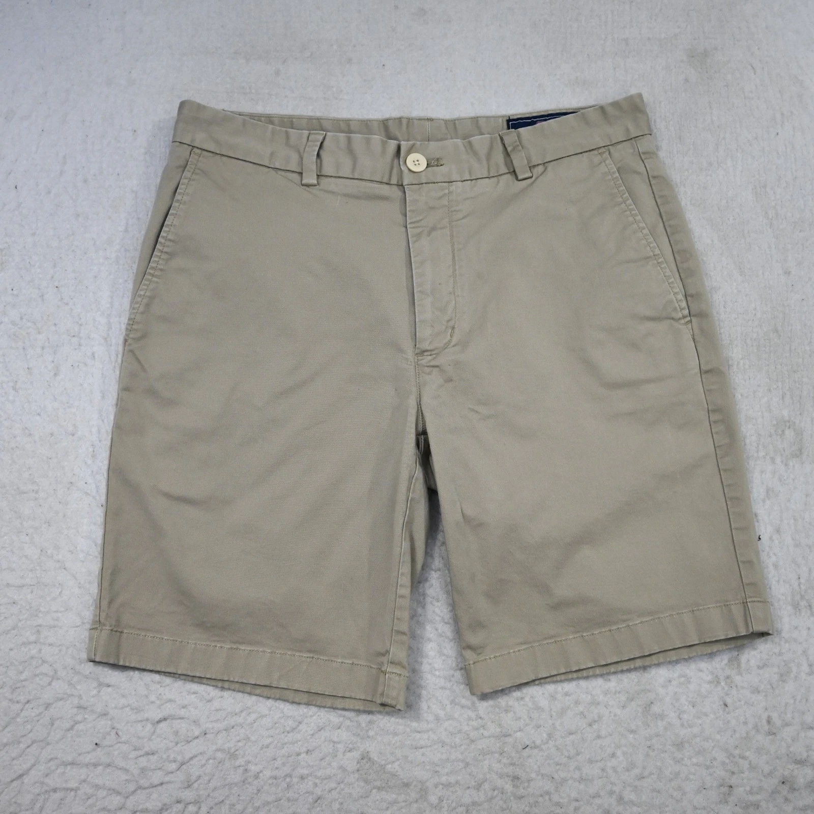 Vineyard Vines Breaker Shorts Men 32 Tan Khaki Cotton Stretch Chino Casual