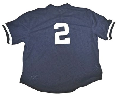 New York Yankees Mitchell Ness Mens Jersey #2 Baseball T Shirt