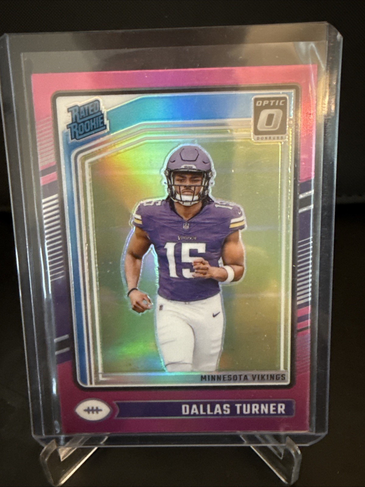 2024 Panini Donruss Optic - Rated Rookie Dallas Turner #224 Pink Prizm (RC)