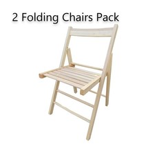 Set of 2 Chairs Solid Wood Robin Home Folding Chairs Meeting Use Foldable 220LB