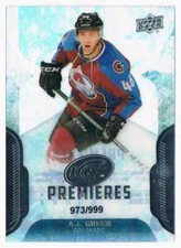 2016-17 UPPER DECK ICE PREMIERES A.J. GREER ROOKIE 973/999 COLORADO AVALANCHE