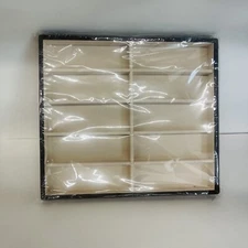 10 Grid Sunglasses Box Organizer Display Case Eyewear Holder Brown