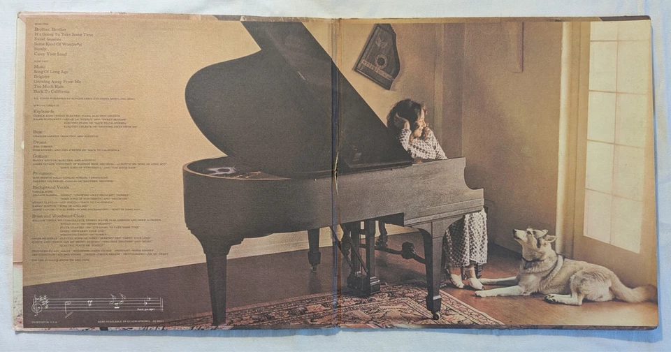 Carole King Music LP Vinyl Record Album Gatefold Ode Records A&M SP-77013 - Image 2 of 4