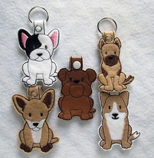 Dogs Dogs and more Dogs Key Chain Fob Purse or Backpack Charm