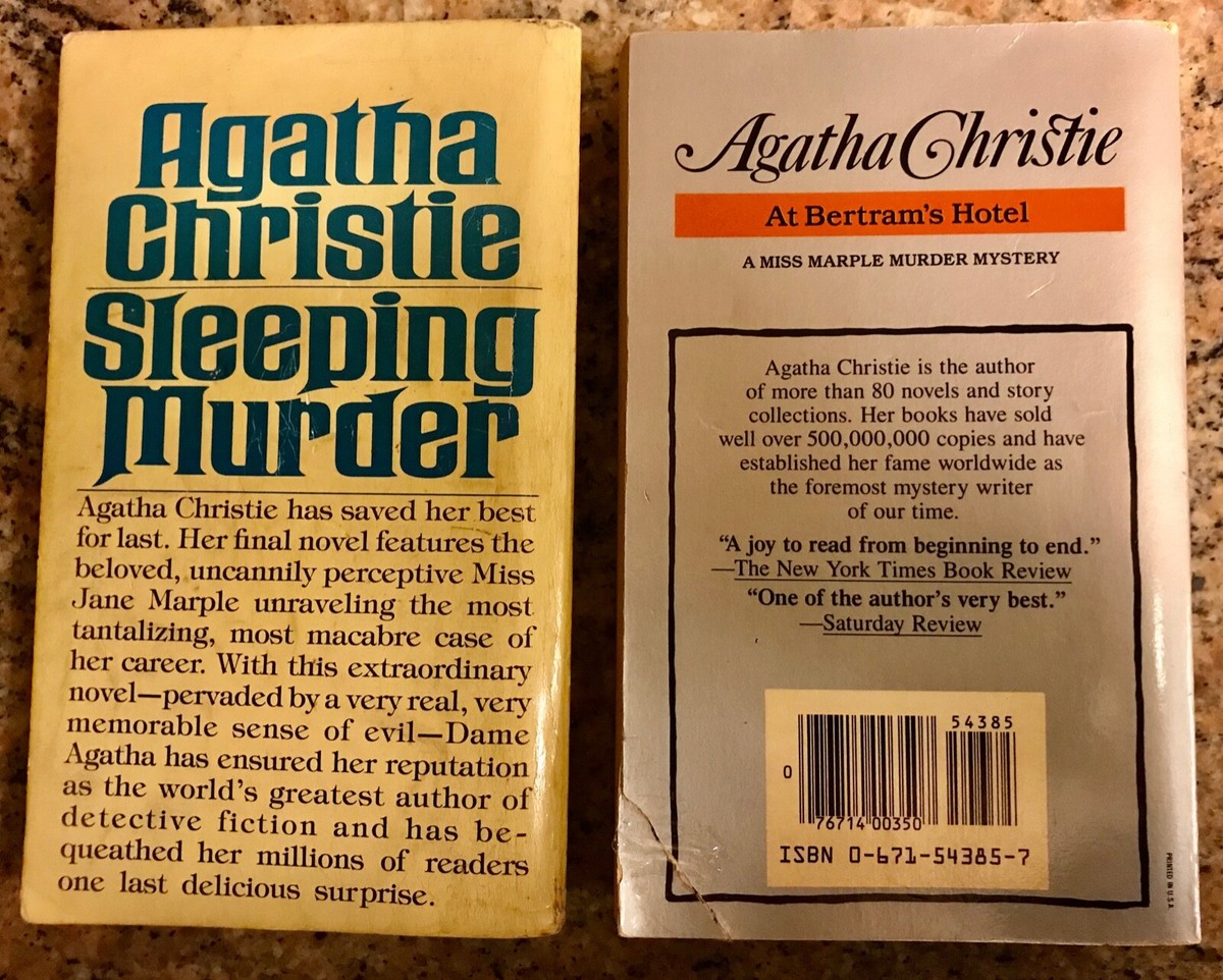 AGATHA CHRISTIE 2/LOT: SLEEPING MURDER-MS MARPLE'S LAST CASE
