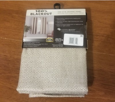 Eclipse Blackout 40x63 Desmond Flax Basketweave Grommet Gold Tan Curtain