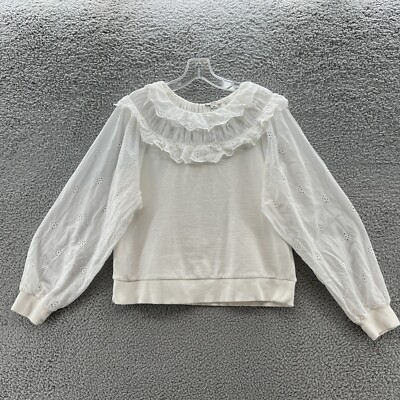 eyelet ruffle top