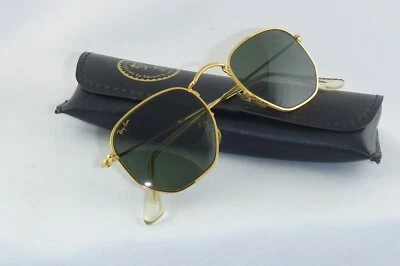 NOS! NEU! Vintage Ray Ban USA B&L Classic style 3  G15 Arista Gold W0980 + case - Bild 1 von 4