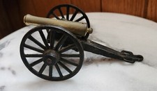 Vintage Brass And Cast Iron Mini Military Replica Cannon C 1/2 MF CO 5"