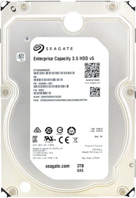 FESTPLATTE SEAGATE EXOS v5 ST3000NM0025 3TB 7200U/min 128MB SAS-3 3.5'' Zoll