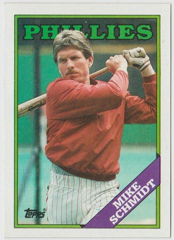 1988 Topps Baseball #600 Mike Schmidt - Philadelphia Phillies