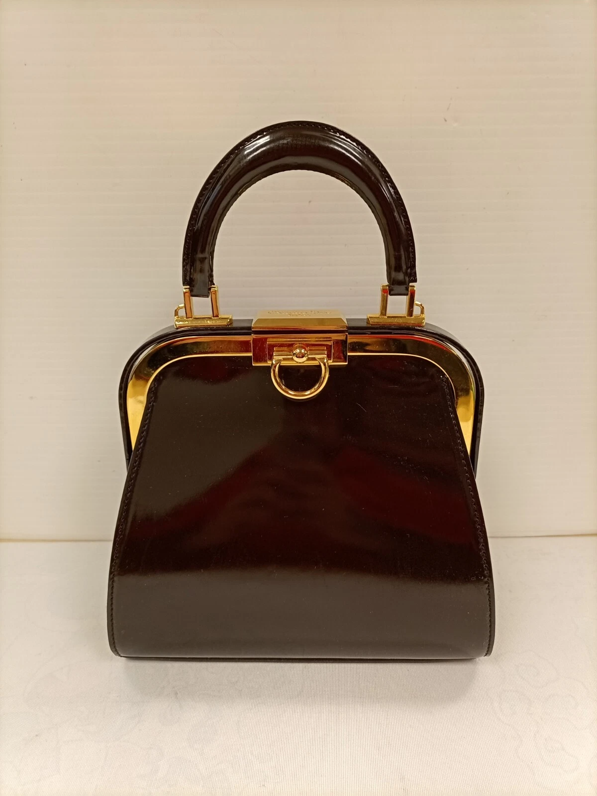 Sac à bandoulière Christian Dior cadre 2 voies marron verni