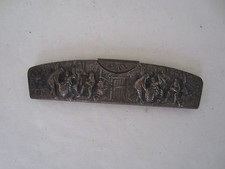 Danish Silver Pocket Comb w/ Repousse Case Elaborate Art Vintage Denmark