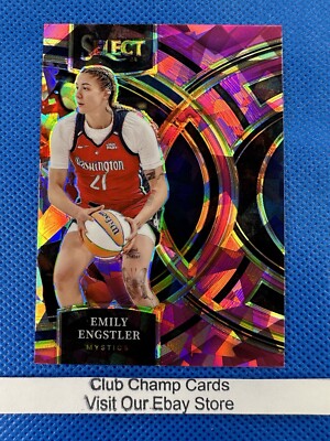 2024 #173 Emily Engstler Panini Select WNBA Premier Pink Ice Prizm Mystics