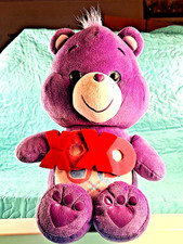 CARE BEAR Share Bear Plush XOXO Hugs  Kisses Stuffed Animal Valentine's Day