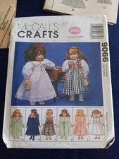 McCalls Pattern 9066 18" Doll Clothes uncut