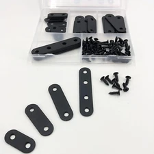 Flat Plate Straight Bracket Metal Brace Mending Repair Easy To Install 26 Sets