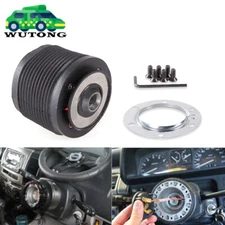 Steering Wheel 6-Hole Hub Adapter Kit Black For 1984-2004 Ford Mustang Non-GT