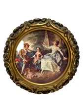 Vintage Victorian Style Print Picture Decoration ornate frame