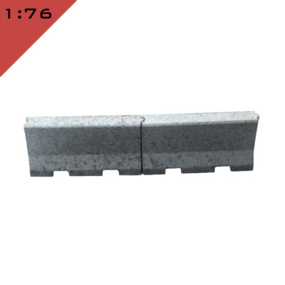 10x 3D-gedruckte BETON / TRIKOTBARRIERE 1:76, OO Modell Miniatur Layout