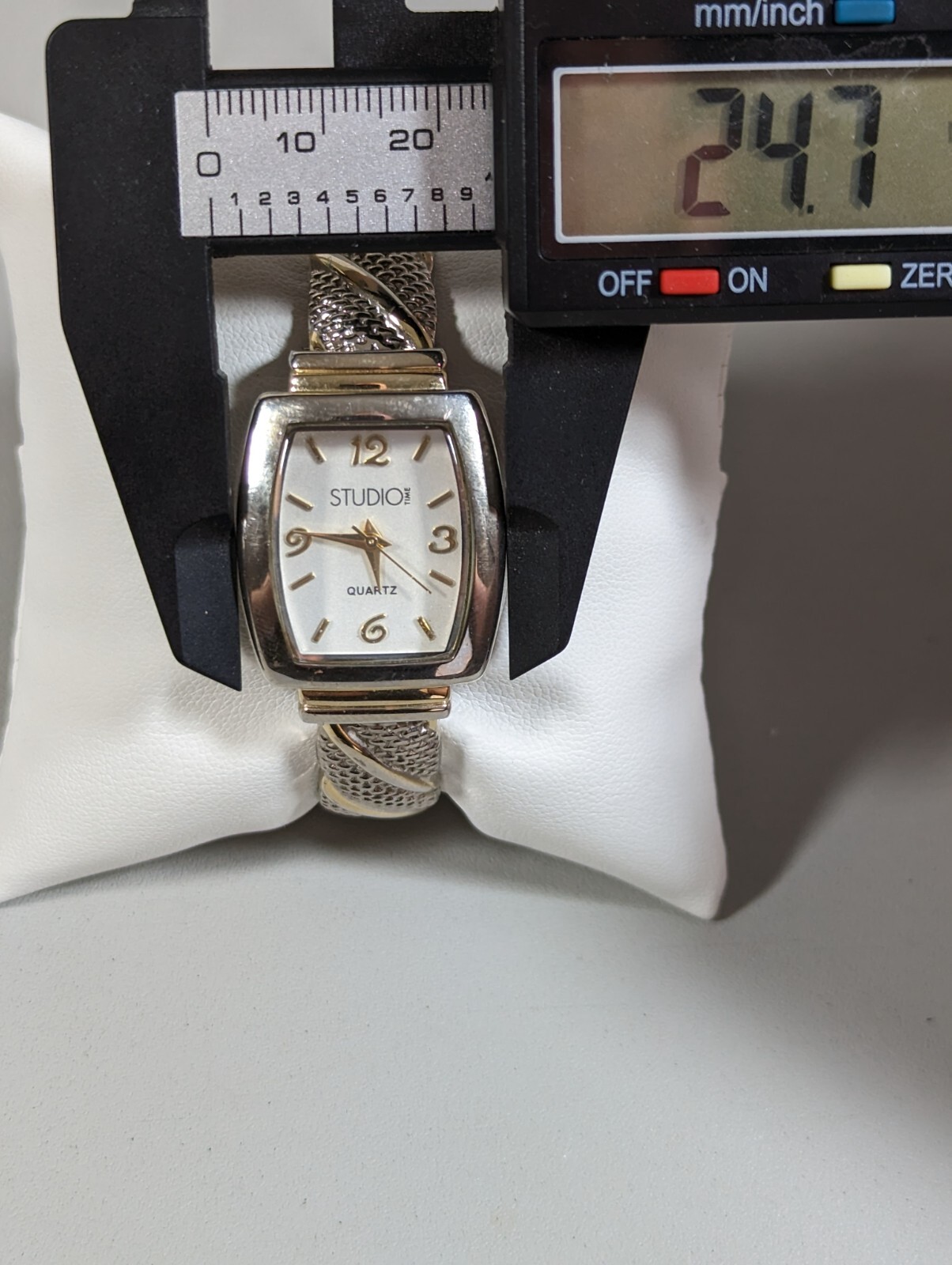 Studio Silver Tone Dial Rectangle Case Hinge Brac… - image 2