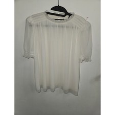 Wilfred aritzia white sheer top S