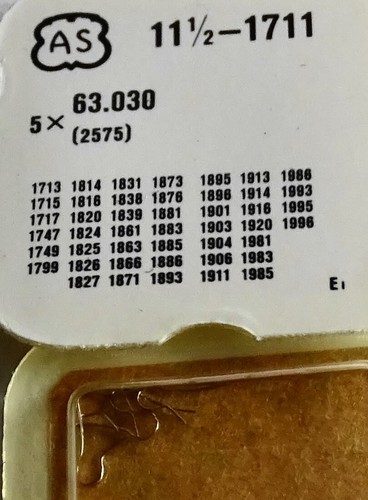 Pièce De Mouvement De Montre AS 5201 - Référence Part 2790 - Neuf Sans étiquette - Pour Réparation Horlogerie