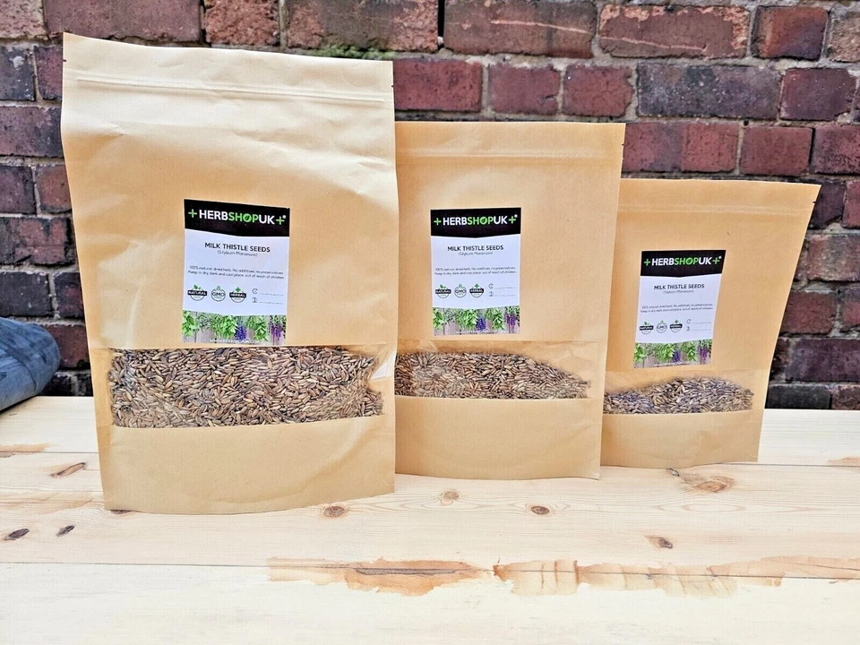 HERBSHOPUK Milk Thistle Seeds Dried Herb (Silybum Marianum) Herbal Tea HIGH Quality FAST