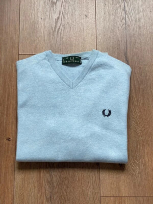 Fred Perry Pullover Gr. 44 Wolle 100%