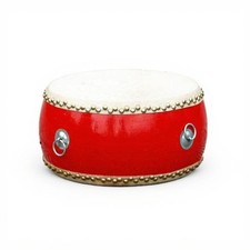 Chinese Red Drum Cowhide Dance Drum Wooden Bo...