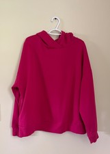 Fabletics Womens XLarge Pink Eco Go-To Front Pocket Hoodie Sweatshirt