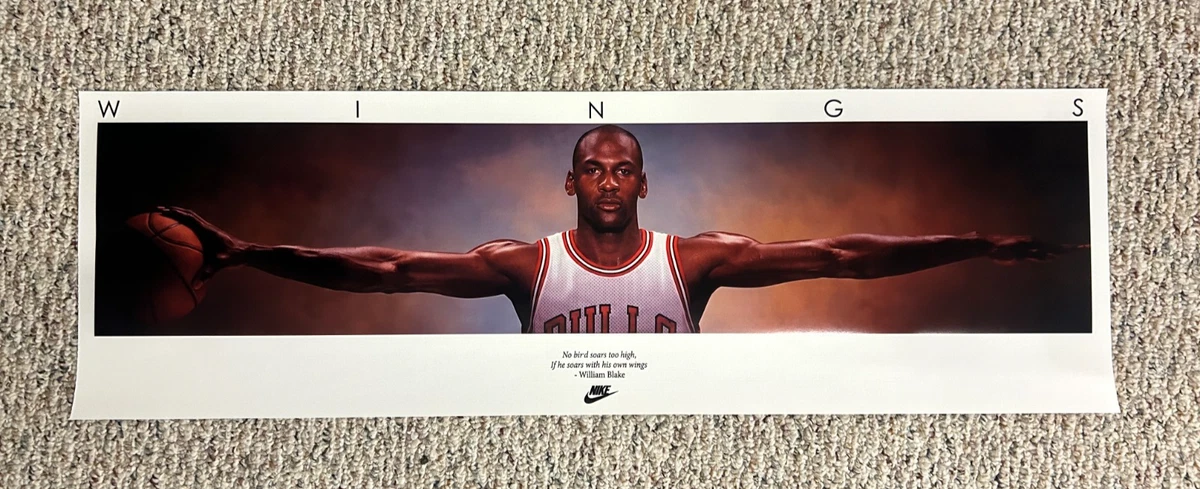 Michael Jordan Wings Poster Indiana Vintage Sports Posters for