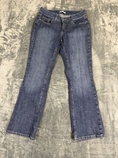 Riders By Lee Womens Mid Rise Bootcut Jeans Size 10P Blue Denim Casual