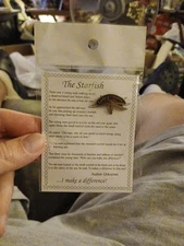 I Make A Difference Starfish Pin W/Card