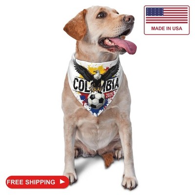 Uiwotyiaei Columbia 2026 Soccer Football Dog Bandana Pet Triangle Scarf Cats Bib