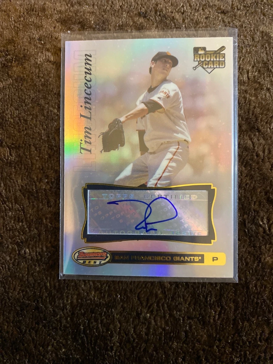 リンスカム 直筆サインカード topps mlb auto ジャイアンツ