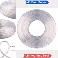 PVC Tubing 1/2 Inch ID 5/8 Inch OD Clear Vinyl Hose 100 Feet Food Grade Flexible