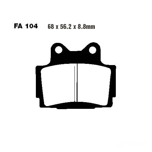 Bremsbelag BremsbeläGe EBC FA104V Hinten FüR Yamaha SRX 600 H Bj. 1986-1989-image