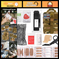 Comprehensive Survival First Aid Kit, 41-Piece Trauma Kit with Tourniquet & Moll
