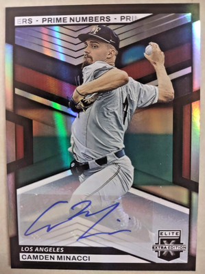 2023 Panini Elite CAMDEN MINACCI MLB Angels ''Prime #'s'' Certified AUTOGRAPH! /60