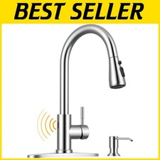 Easy Install Touchless Kitchen Faucet with Soap Dispenser-