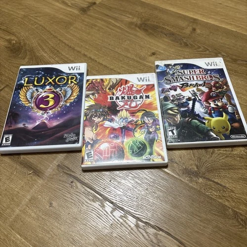 New ListingSuper Smash Bros. Brawl Luxor 3 Bakugan Wii 3 Game Lot